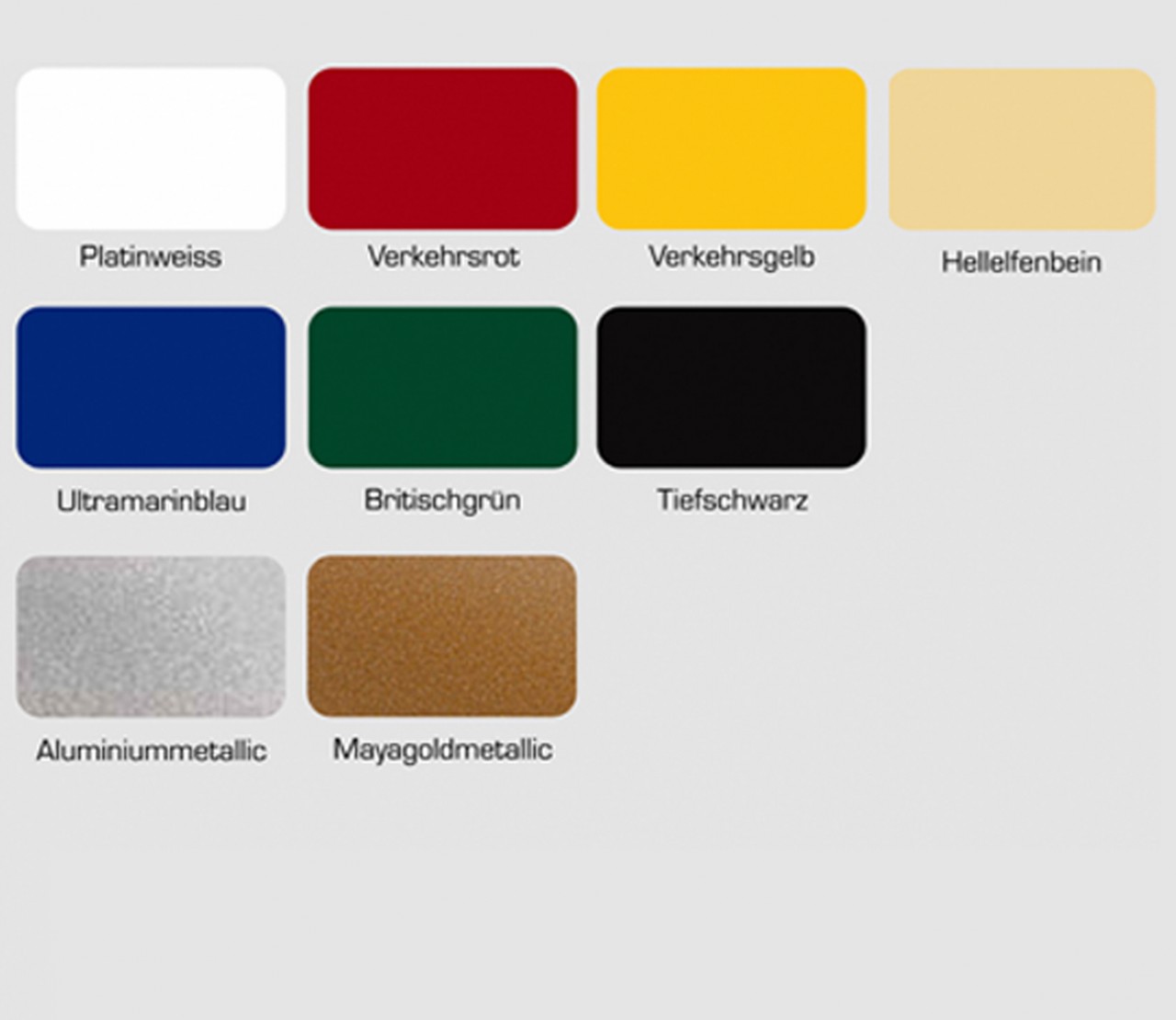 Musterfächer DIBOND® Aluverbund COLOR Platten